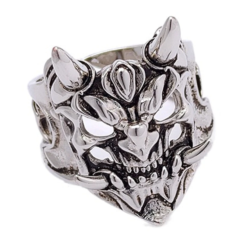 Мужское Винтажное кольцо в готическом стиле серебряного цвета - купить по