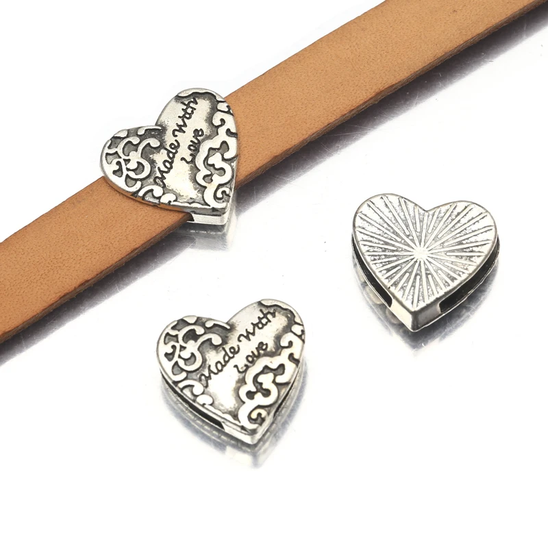 Бусина-разделитель для бижутерии плоский кожаный шнур 12 мм 10 шт. тибетское