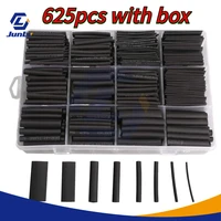 625ps black heat shrink box 2 1 electronic diy kit insulated polyolefin shrink tubing cable and tube cablesheat shrink tube