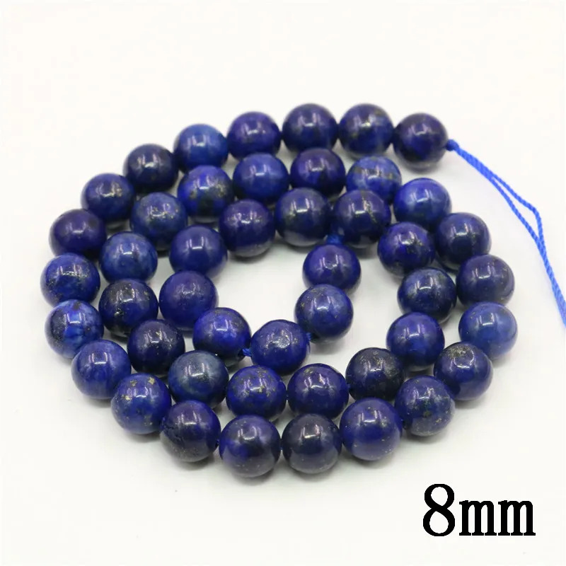 Красивые бусины из натурального камня с лазуритом круглые для самостоятельного