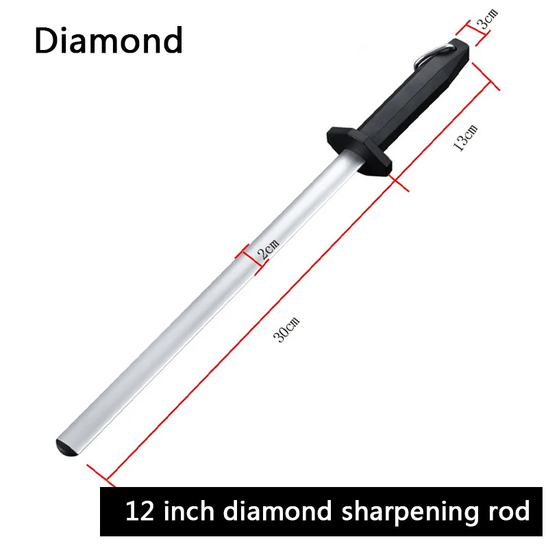 12 inch diamond 1 шт. Керамика(цирконий) стержень Ножи точилка для ножей с ABS ручкой заточки шеф-повара Сталь ножи Кухня помощник мусат - Цвет: 12 inch diamond