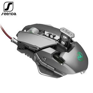 seenda professional gaming mouse 6400dpi full 7 programmable buttons rgb led optical usb wired game mice for laptop pc gamer free global shipping