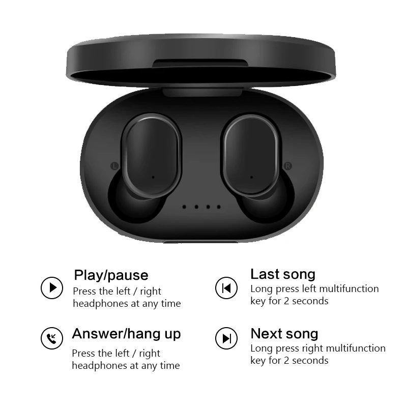 Беспроводные наушники A6S гарнитура PK Redmi Airdots стерео TWS Bluetooth 5 0 с микрофоном