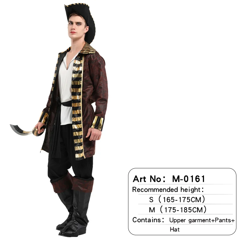 

cosplay Pirate and hat cosplay multi-color costume dress up for adult women and men costumes for Christmas carnival party