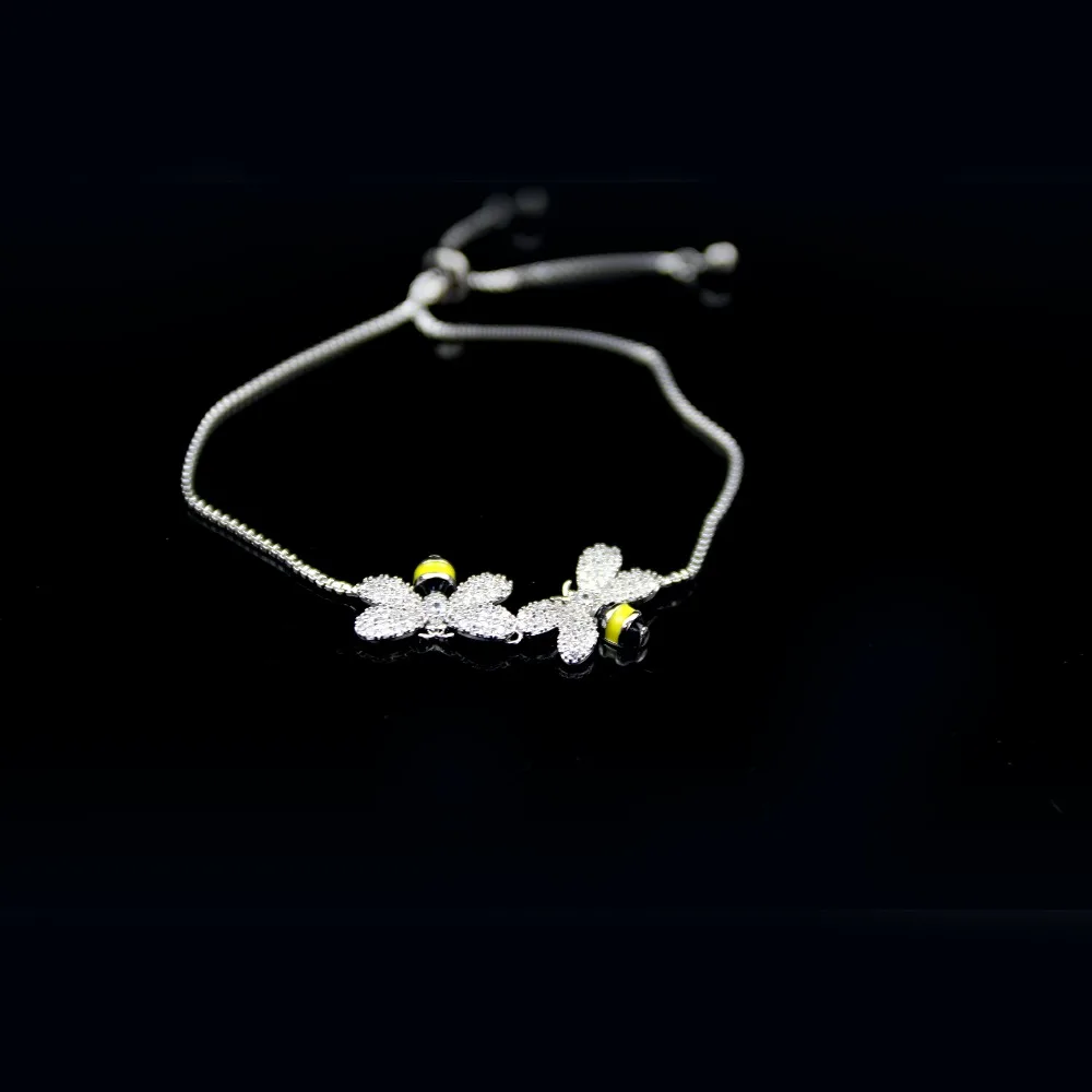 MADALENA SARARA AAA циркон инкрустированный браслет для девочек Циркон пчела стиль милый