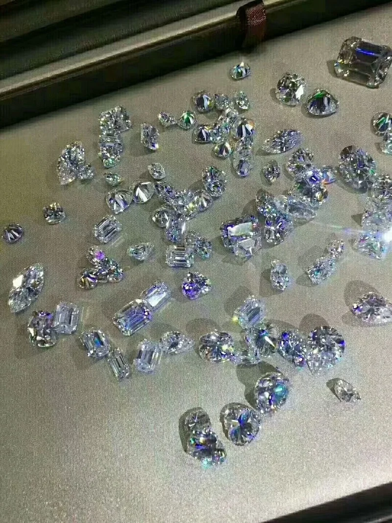 18K 750Au золото Moissanite АЛМАЗНОЕ КОЛЬЦО D Цвет VVS с национальным сертификатом MO-00105