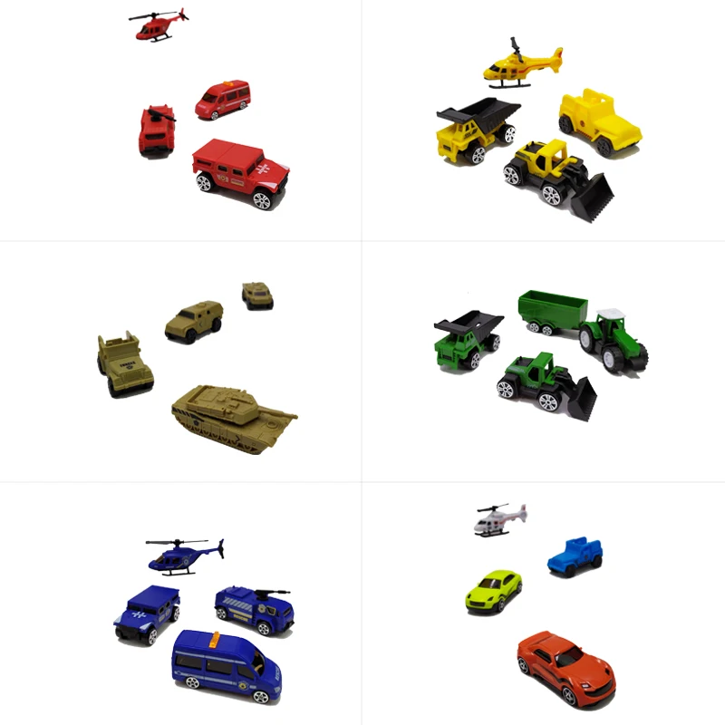 4 шт. Diecast игрушки 1:64 модель строительной машины для малышей с изображением