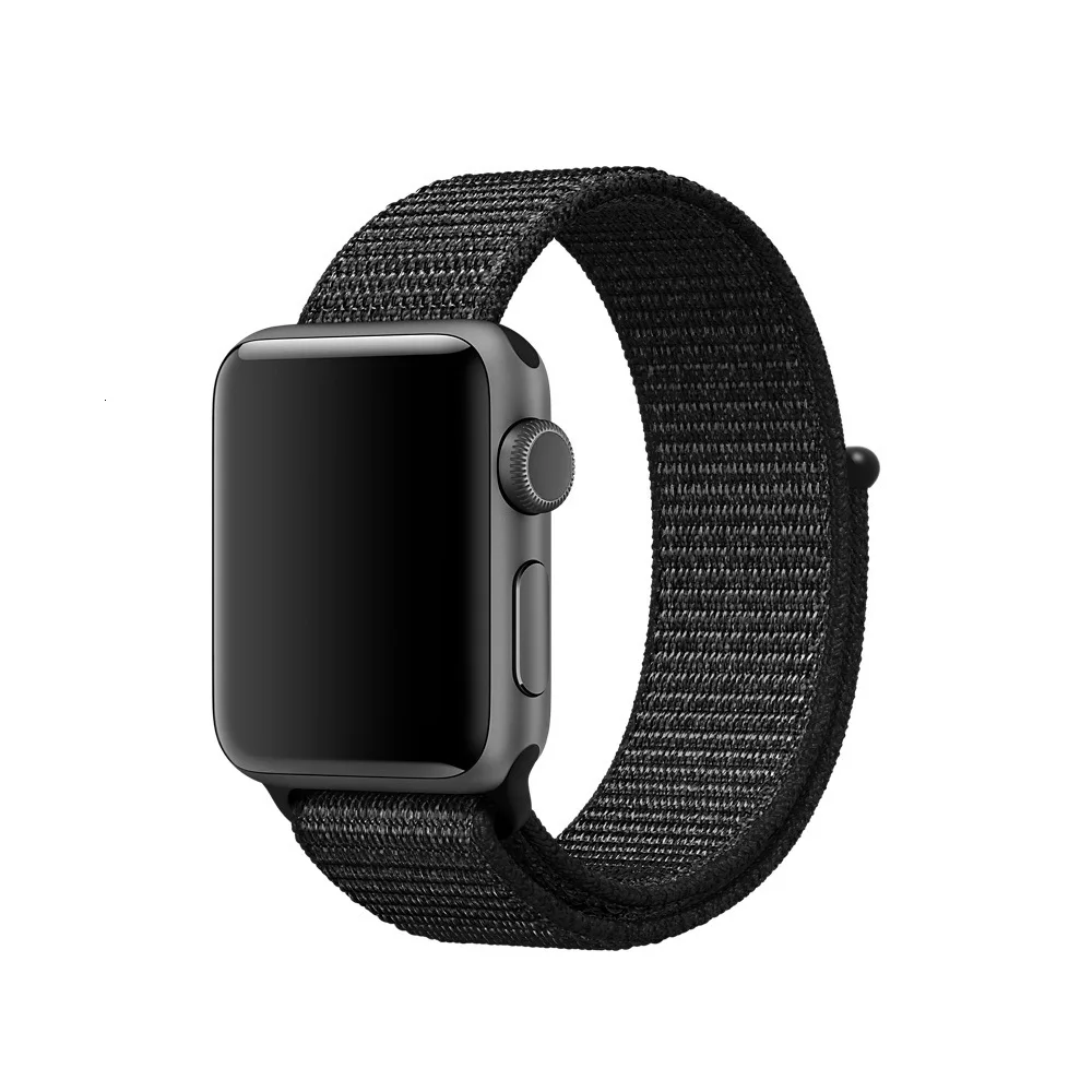 Высококачественный нейлоновый спортивный ремешок для Apple Watch серии 5 4 1 2 3 iwatch 44 мм 40 мм дышащий тканый ремешок 38 42 мм