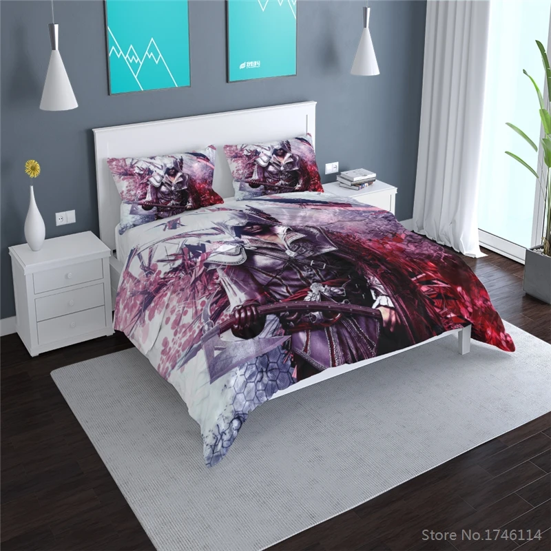 Близнец полный Queen Комплект постельного белья королевского размера Assassin's Creed 3D