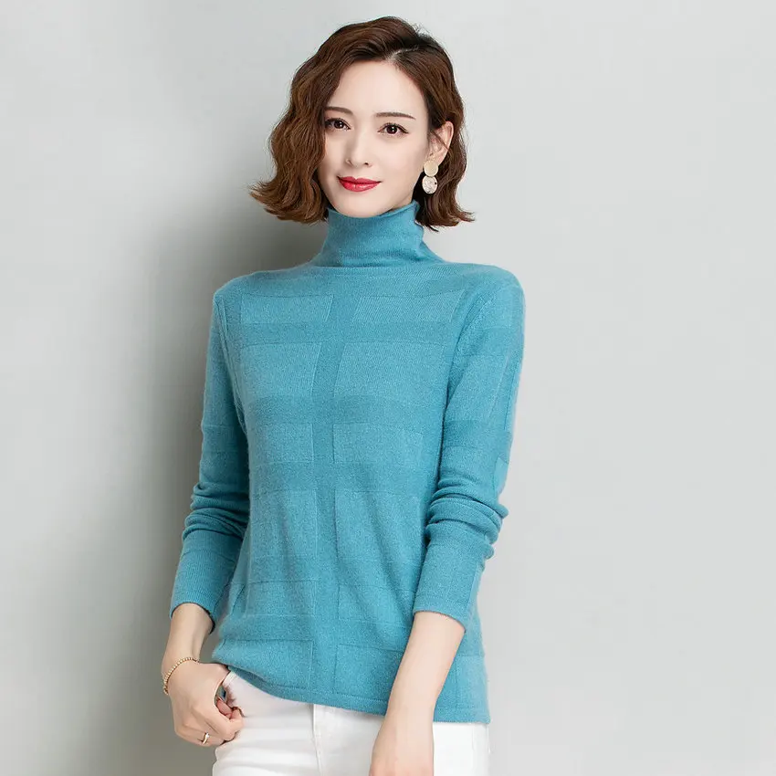 

Minimalist Pure Colour Cashmere Sweater Women Sheep Wool Pullover Lady Blue Pink Camel Beige Soft Warm Skin Friendly Jumper 2020