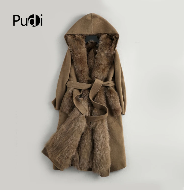 Женская парка из натурального меха Pudi длинный Тренч с подкладкой лисьего ZY178-2 |