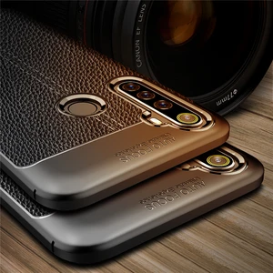 for oppo realme 6i case 6 5 soft silicone luxury leather anti knock back case for oppo realme 6i cover for oppo realme 6i shell free global shipping