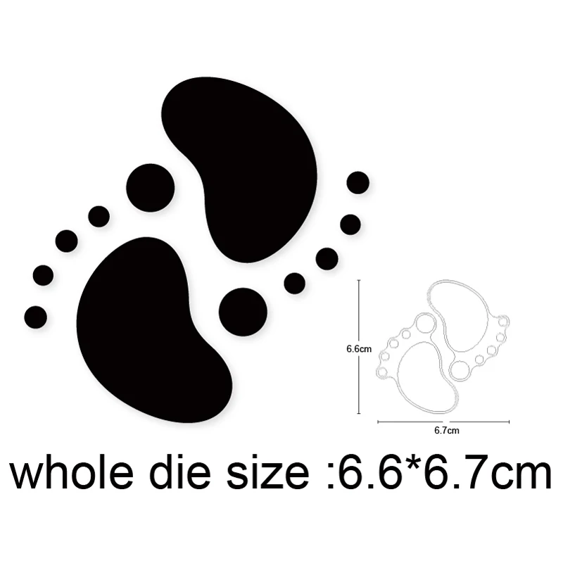 

Baby footprints border Metal Cutting Dies Stencils For Scrapbooking dies DIY Craft Album Card Making Embossing Die Cuts 2020 New