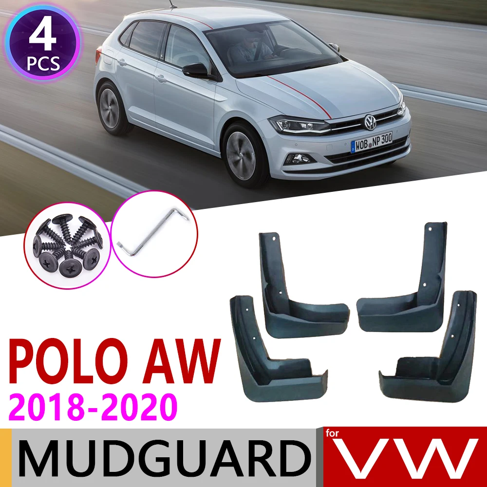 4 предмета в комплекте для Volkswagen VW Polo MK6 AW 2018 2019 2020 Брызговики автомобильные крыло