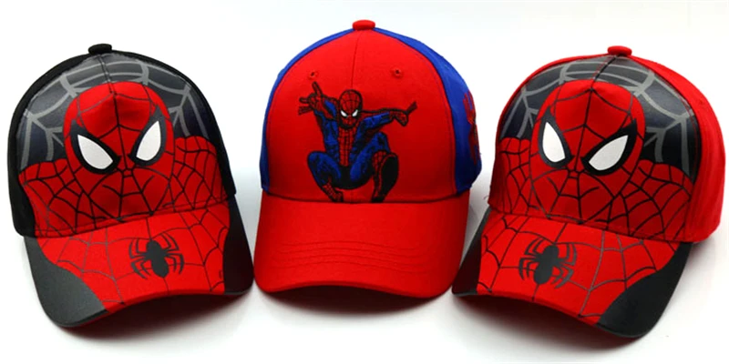 39 цветов, шапки для маленьких мальчиков и девочек, SPIDER-MAN хлопковая детская бейсбольная кепка с вышитыми героями мультфильмов, Кепка в стиле хип-хоп для мальчиков и девочек, бейсболка