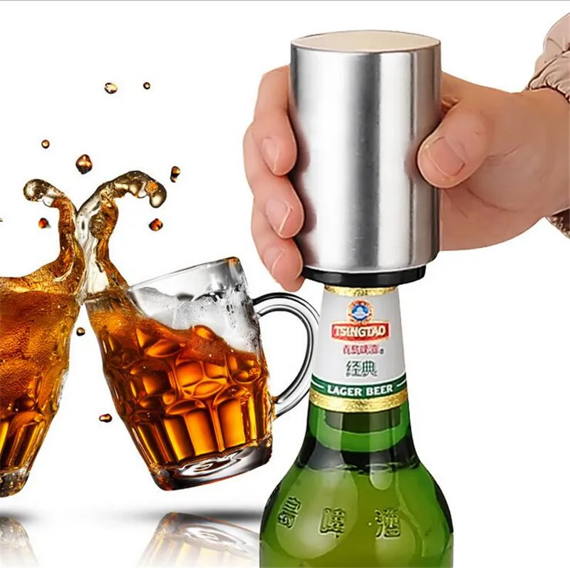 

Kitchen Stainless Steel Bottle Opener Beer Opener Automatic Magnetic Beer Openers Bar Wine Opener Tool bottle opener
