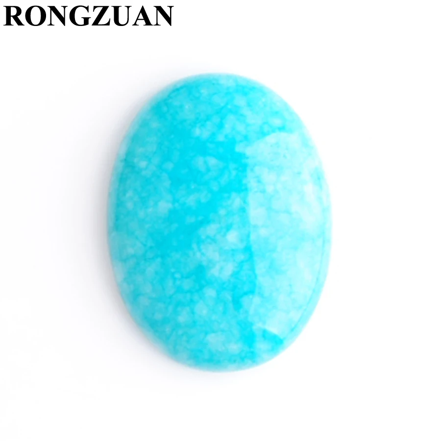 RONGZUAN натуральный Амазонит овальные драгоценные камни бусины Кабошон Кабины без