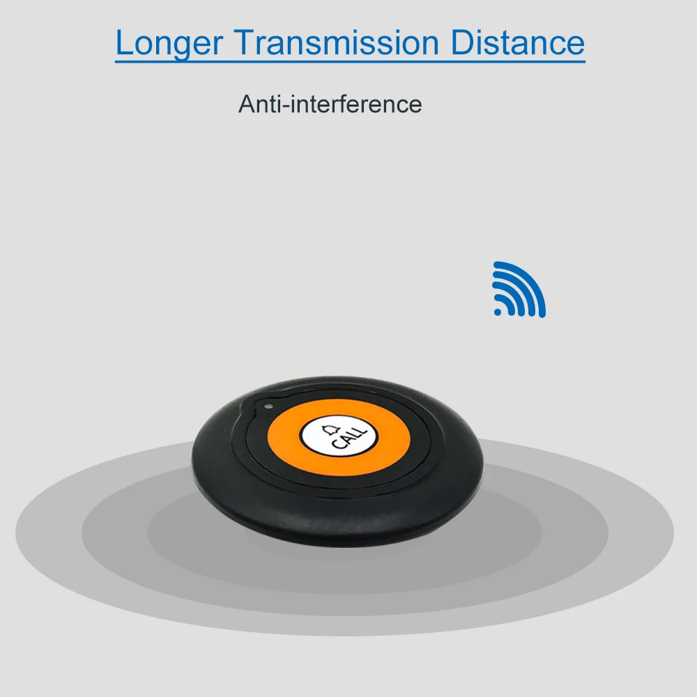 Колокольчики 8 часов приемник 30 Кнопка вызова Беспроводной официанта Системы для