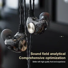 Original Fonge K1 Transparent In-Ear Wired Earphone Subwoofer Stereo Bass Earbuds Sport Headset With Mic for iPhone Xiaomi AT
