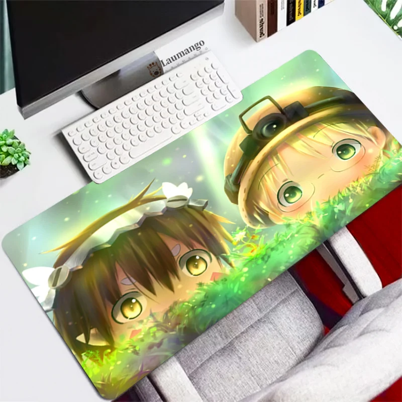 

Cute Anime Made In Abyss Vintage Mouse Pad Gamers Decoration Keyboard Computer Large 900x400 Rubber Speed Desk Mat LOL Mousepad