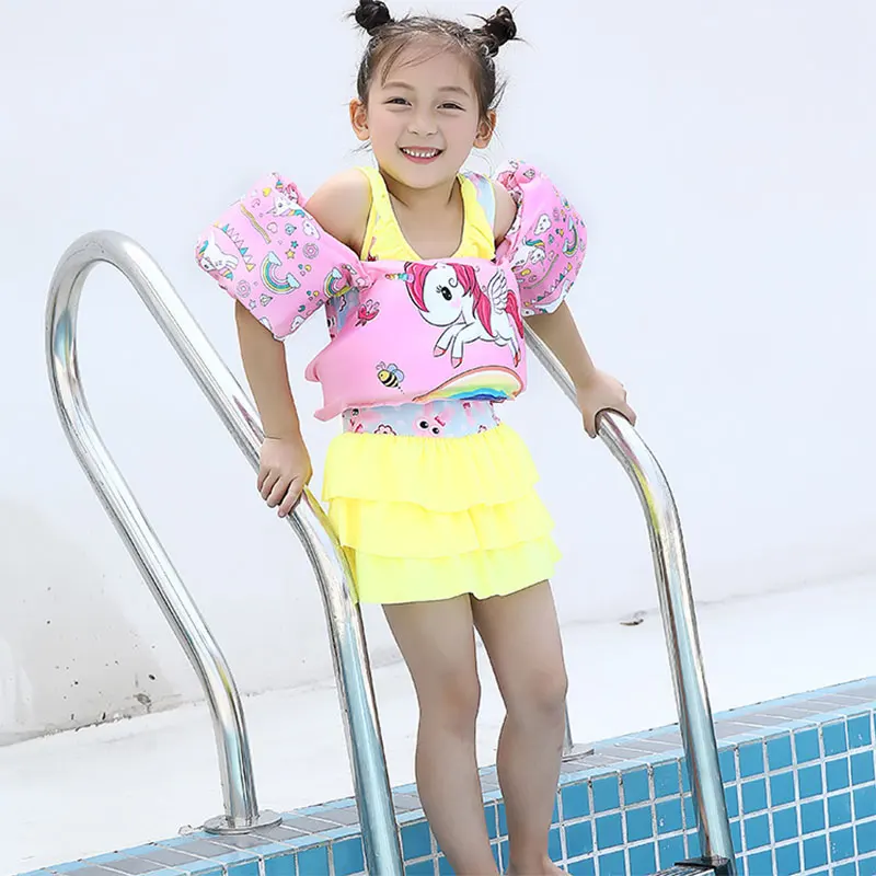 Летняя Детская плавательная жилетка с кольцом плавающая Защитная плавучая