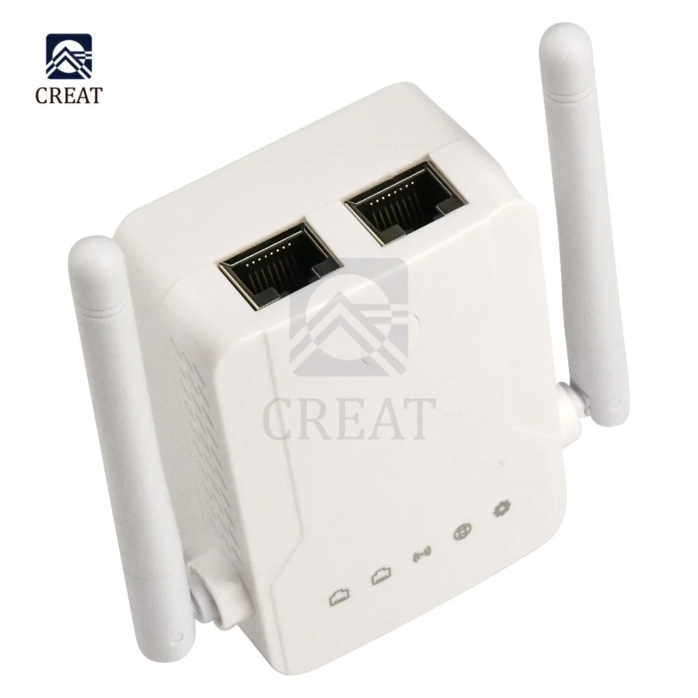 2.4G Wireless WiFi Repeater Dual Band 300Mbps Signal Amplifier Booster 2 Antennas Range Extender Wlan LAN Port Router | Электронные