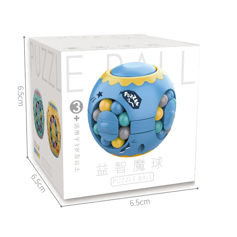 Spinner de mano para ni&ntilde;os y adultos, Bola de rompecabezas, Cubo de rompecabezas para sorpresa del beb&eacute;, juguetes giratorios de mano, regalo en caja, novedad-4