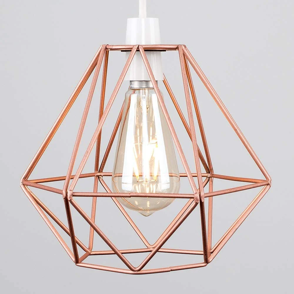 Ретро стиль медная металлическая корзина клетка Потолочный подвесной
