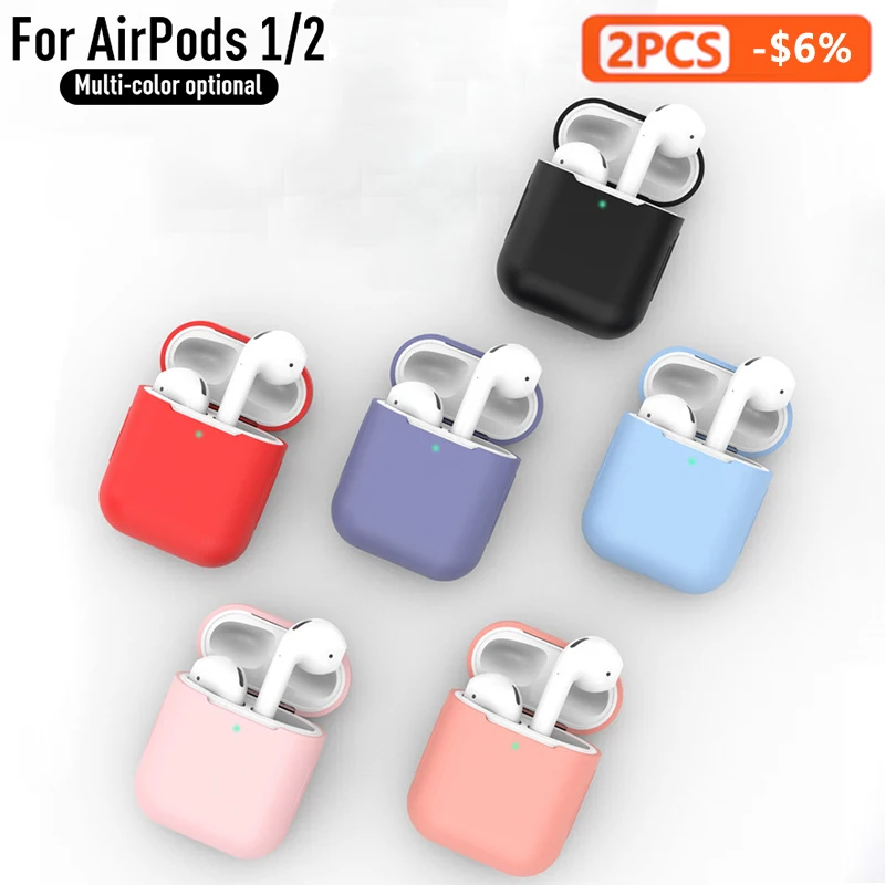 

Новый силиконовый чехол для Airpods1/2, чехол для беспроводных наушников Apple Airpods, чехол 1/2, противоударный чехол, оптовая продажа