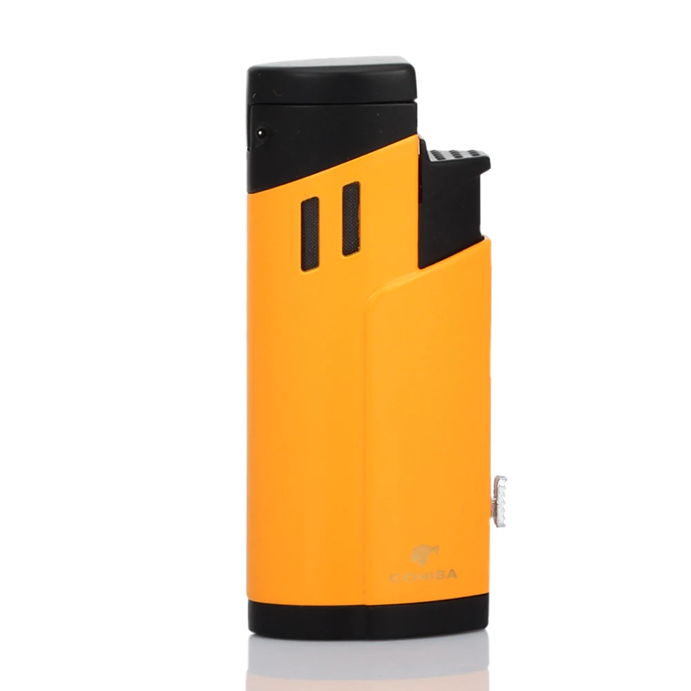 COHIBA Бутановая газовая зажигалка для сигар 3 фонарь сигарет с пламенем