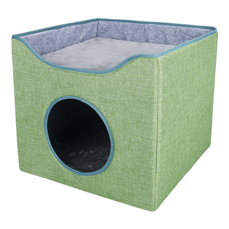 

New Cat Litter Double-Layer Cat Cushion Foldable Pet Litter Square Cat Jumping Platform Portable Out Cat Cage Pet Supplies