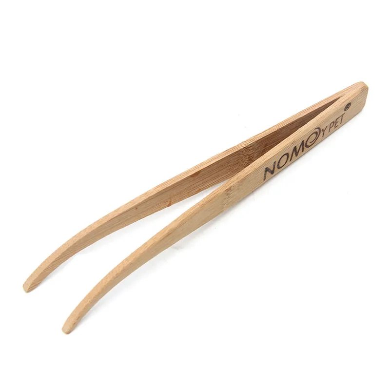 

Angled Reptile Terrarium Feeding Tongs Tweezers Eco-Friendly Bamboo Feeding Tool