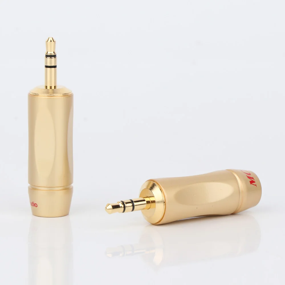 

2PCS Hifi Gold Plated 3.5mm stereo audio jack plug hi-end headphone Cable Plug adapter