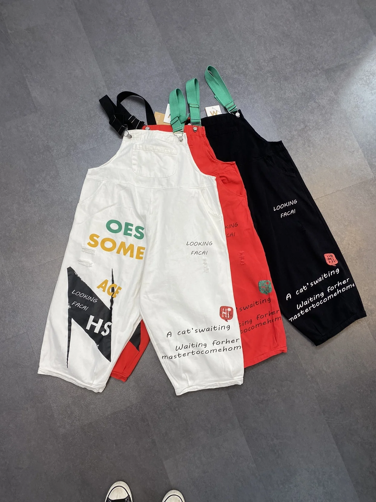 

Vefadisa Spring Summer Women Denim Overalls 2021 Letter Print Denim Jumpsuits Plus Size Rompers Wide Leg Pants Casual QYF5249