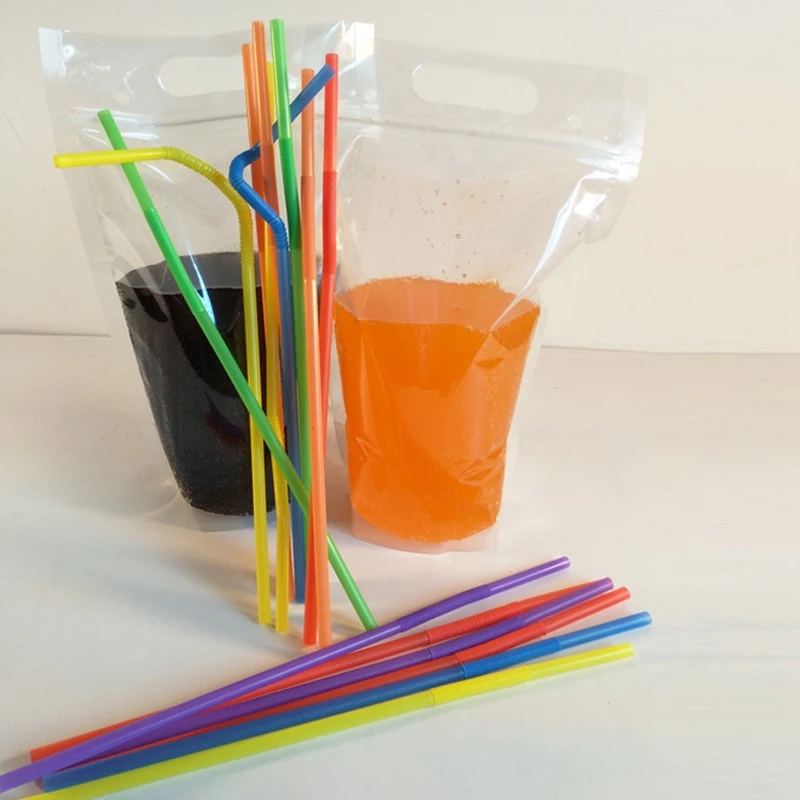 100 шт. 750 мл высокая прозрачность стоьте вверх носик упаковка для напитков