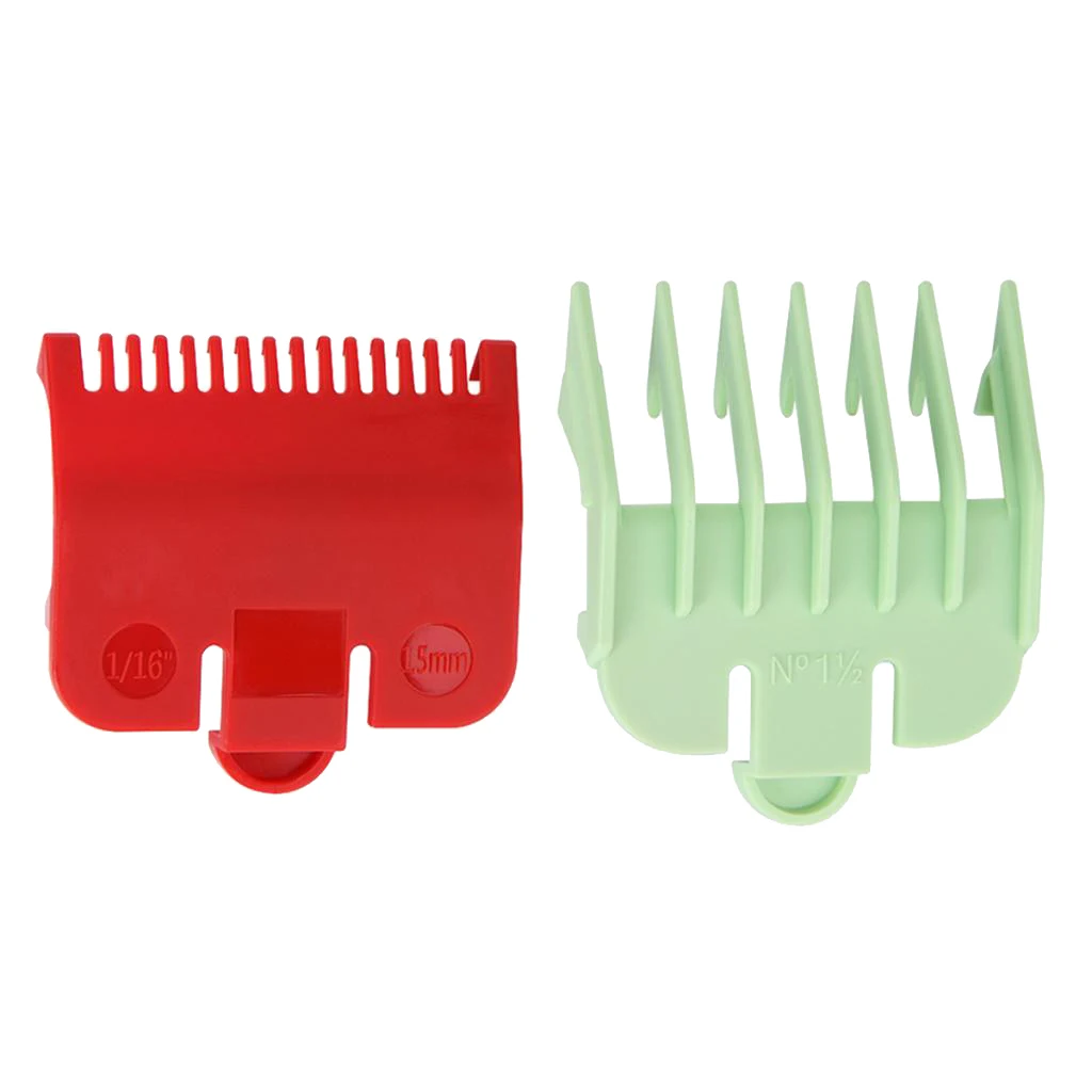 

2pcs Hairdressing Guide Combs Attachment Universal Hair Shaver Combs Hair Clipper Combs Guide Kit Hair Trimmer Guards Salon Tool