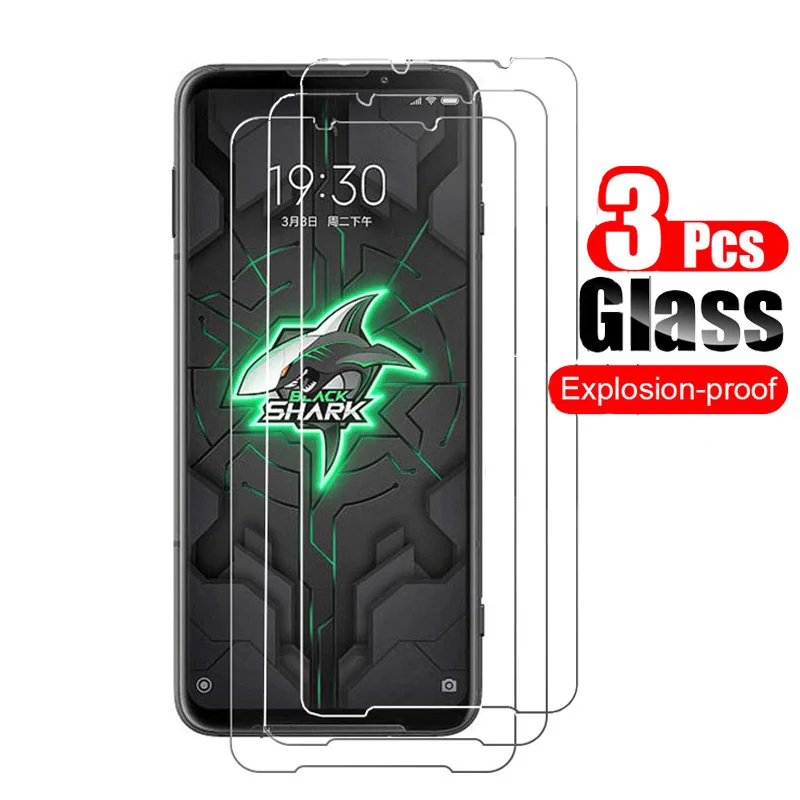 

3Pcs Tempered Glass On For Xiaomi Black Shark 3 Screen Protector Guard For Xiaomi Blackshark 4 3 2 Pro 3pro Protective Glass