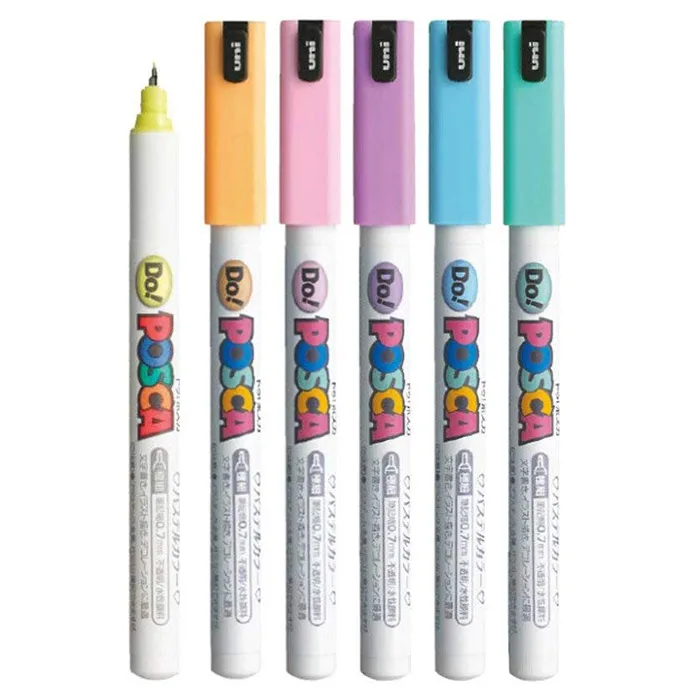 2 шт. Uni Do! Posca PC 1MD цветные ed маркеры для рисования игл художественные 24 цвета на
