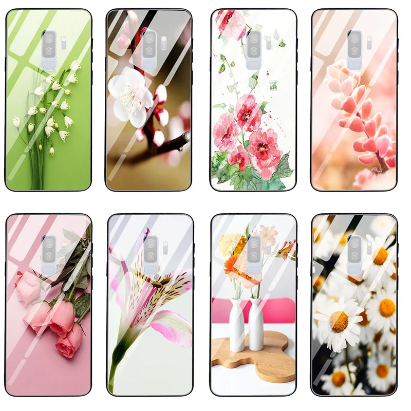 Чехлы для телефонов из закаленного стекла чехлы Samsung Galaxy S8 S9 S10 S10E S20 Note 9 10 20 J4 Lite Plus