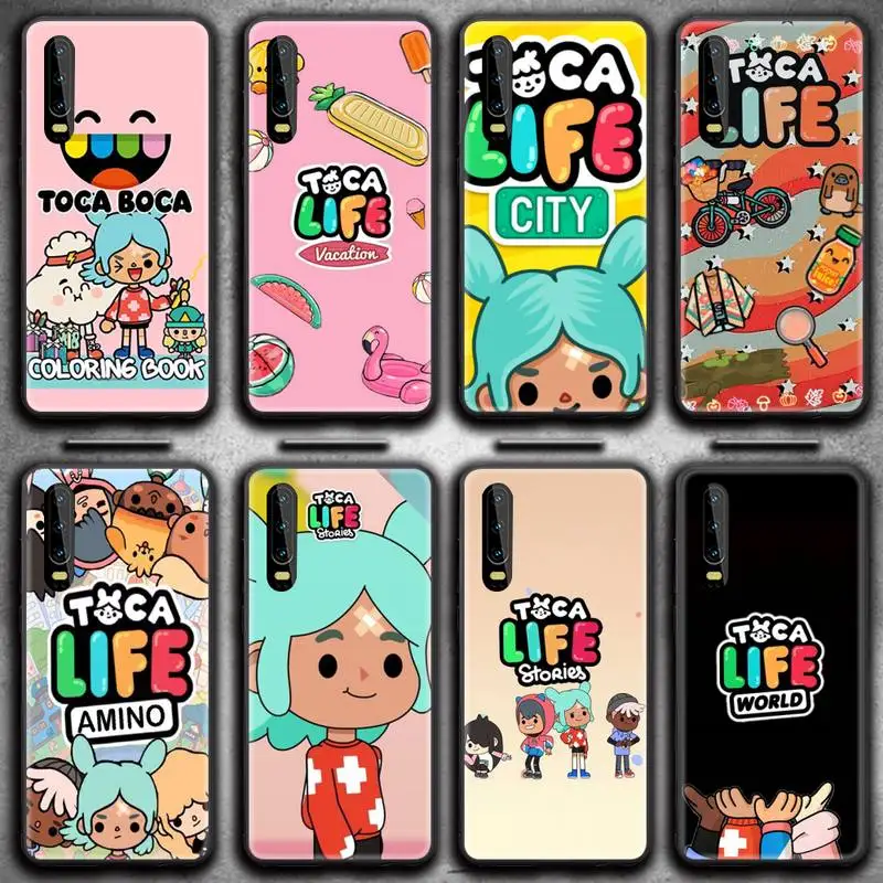Чехол для телефона Toca с принтом Бока тока Жизнь мира Huawei P20 P30 P40 lite E Pro Mate 40 30 20 P Smart