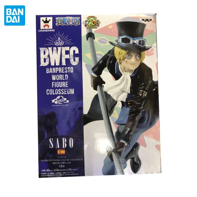 

Original Bandai One Piece Bwfc The King of Shaper Battle 2 Sabo 23Cm Pvc Action Figure Limited Scenery Decoration Model Toy Gift