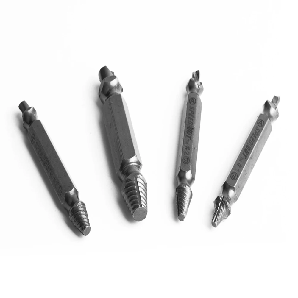

Quick Release Repair Stripped Carpenter DIY Easy Out Alloy Steel Portable Hard Remover Tool Damaged Screw Extractor Set
