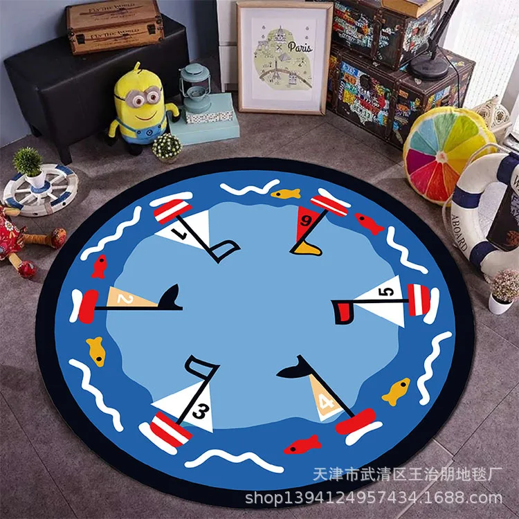 

Children's bedroom cartoon circular floor mats rugs for bedroom