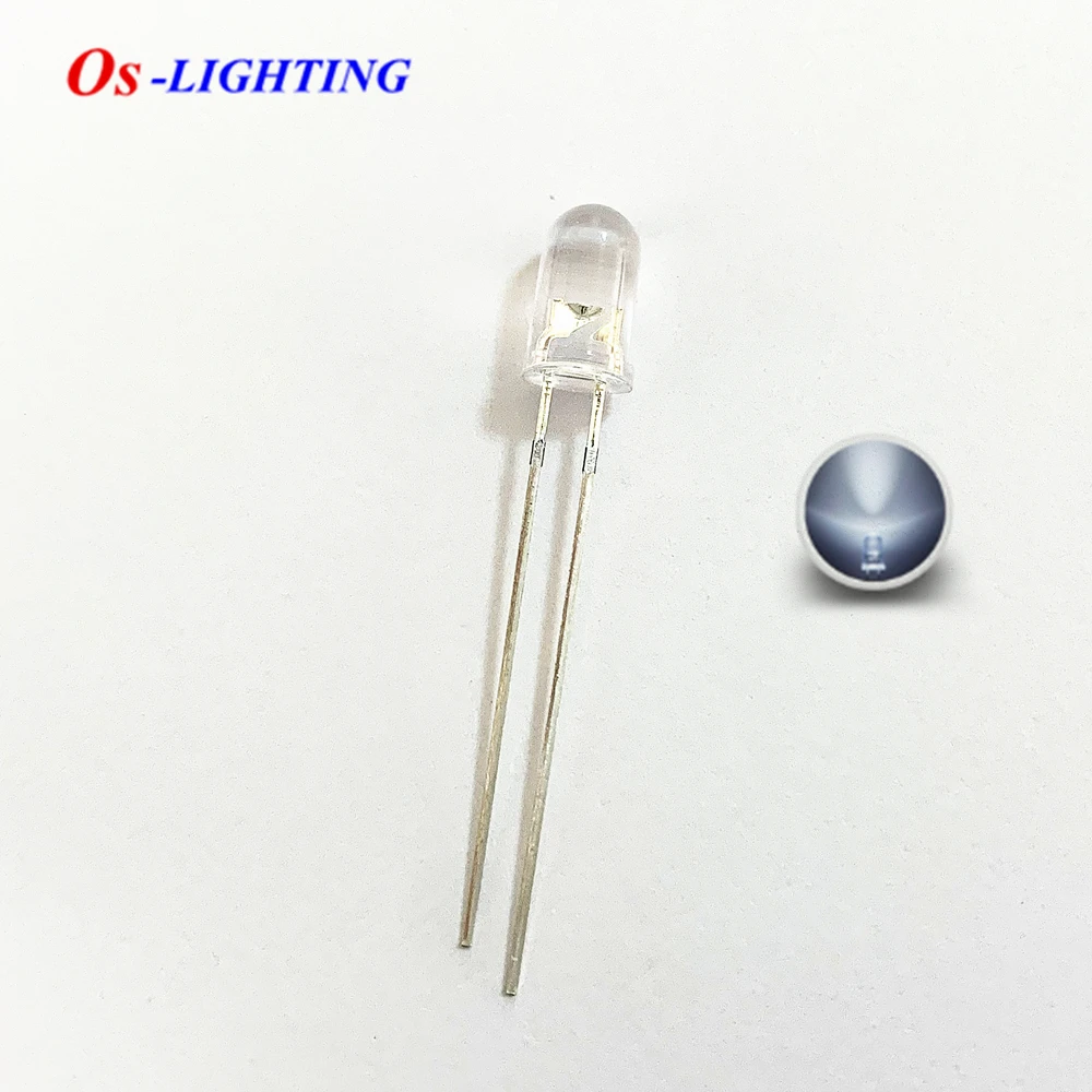 

100 шт. F5 5 мм белый светодиодный светильник на светодиодах; Светлые прозрачные водонепроницаемые сапоги прозрачное стекло лампы короткий шт...