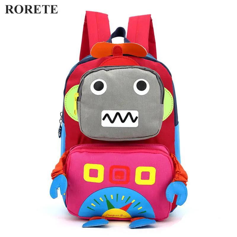 3D мультфильм детская сумка робот mochila Детские рюкзаки Детский рюкзак для