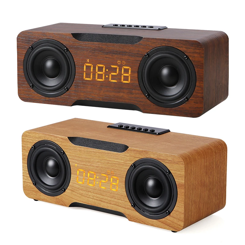 

Bluetooth Wooden Speaker music center AUX Input TF Card Playback Wireless Loudspeaker ubwoofer Portable Bass Speakers
