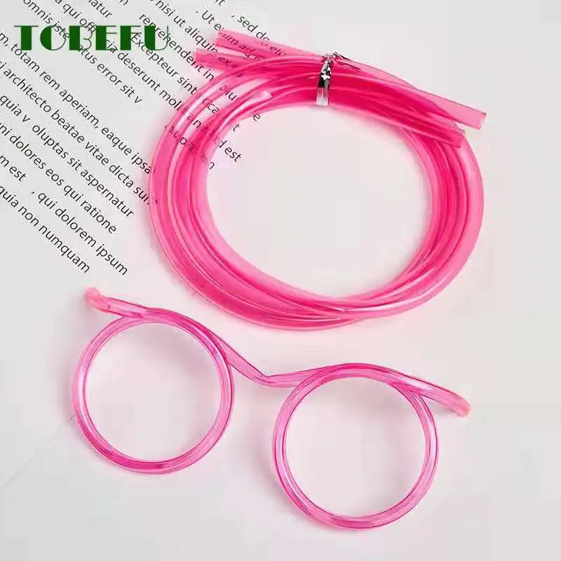 TOBEFU одна штука веселые Мягкие пластиковые соломенные забавные очки гибкие