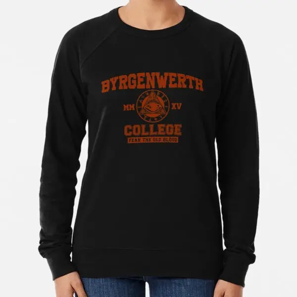 

Byrgenwerth College Print Black Lightweight Sweatshirt Long Sleeved Suit O Neck Ladies Autumn Women Hoodies Men Fashion