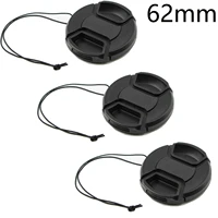 3 pack 62mm front lens cap for canon nikon other all with 62mm filter thread