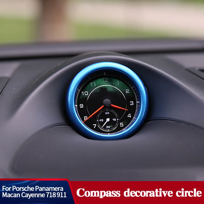 

Автомобильный Стайлинг, центральное управление, компас, круглая декоративная наклейка, отделка для Porsche Panamera Macan Cayenne 718 911 ABSCayenne 718 911